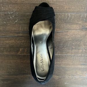 Kelly & Katie Black Suede Heels Size 9.5